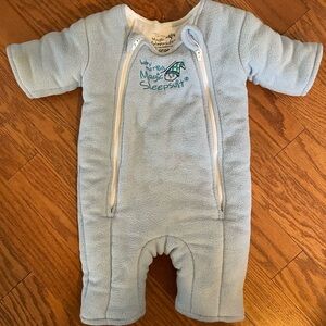 Baby Merlin's Magic Sleepsuit - Cozy Blue Pajama Bodysuit